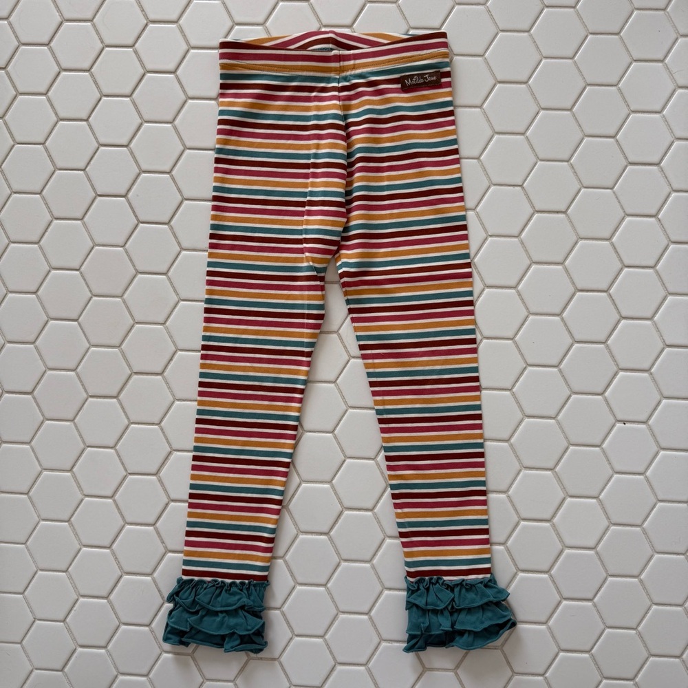 Matilda Jane Red and Pink Leggings with Ruffle Detail